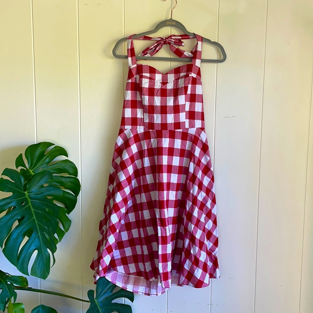 Red Checkered Costume Dress